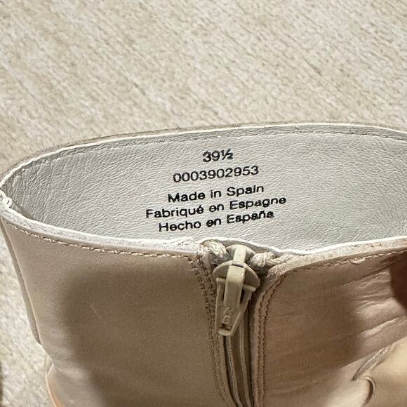 NEW Free People Ruby Platform Ankle Boots in Bone Size 39.5 EU - Picture 10 of 12